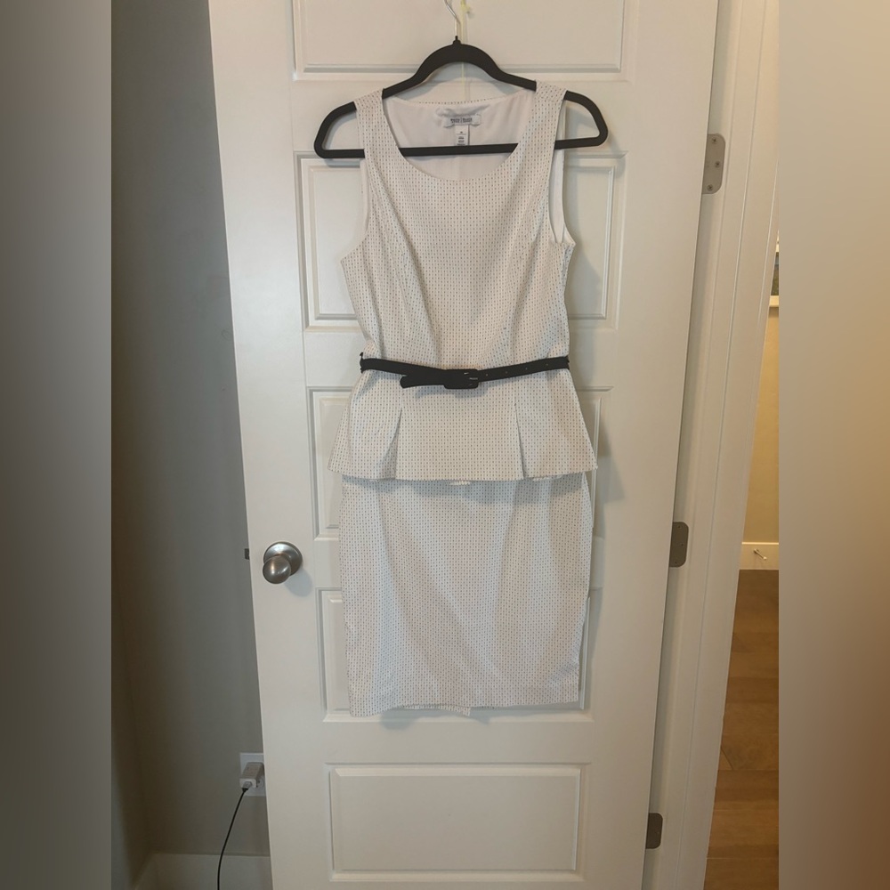 White House Black Market White and black skirt and  Top Set